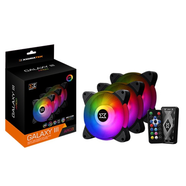 Xigmatek Galaxy III Essential ARGB Case Fan - Triple Fan Kit - Image 9